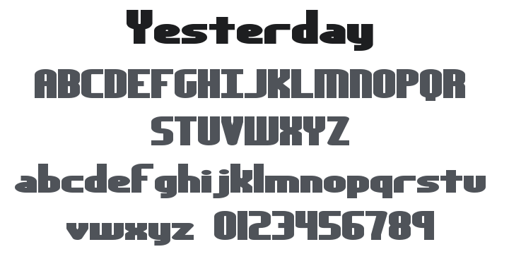 Yesterday Font