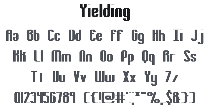 Yielding Font