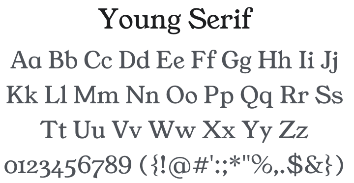 Young Serif Font Family