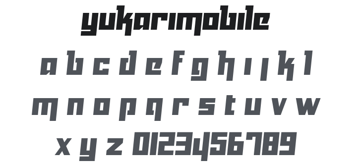 Yukarimobile Font