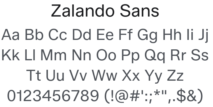 Zalando Sans Font Family