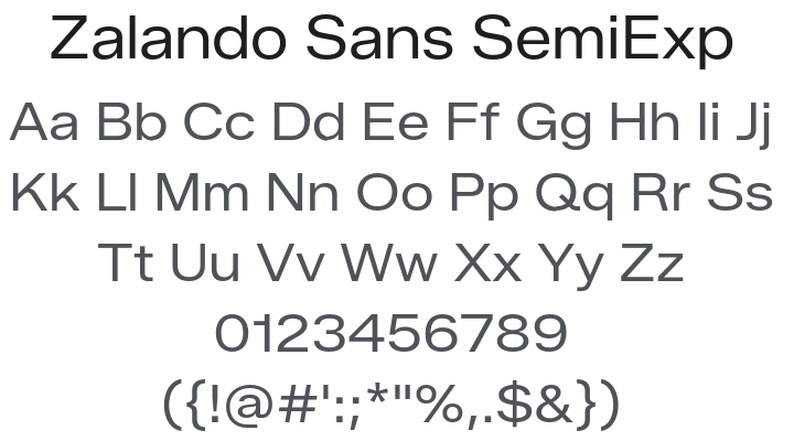 Zalando Sans SemiExpanded Font Family