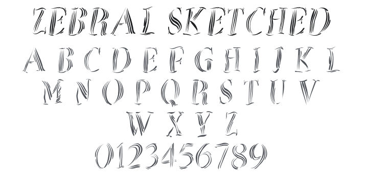 Zebral Sketched Font
