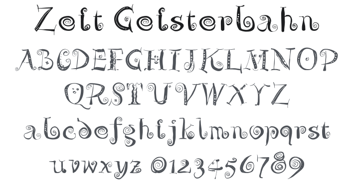 Zeit Geisterbahn Font