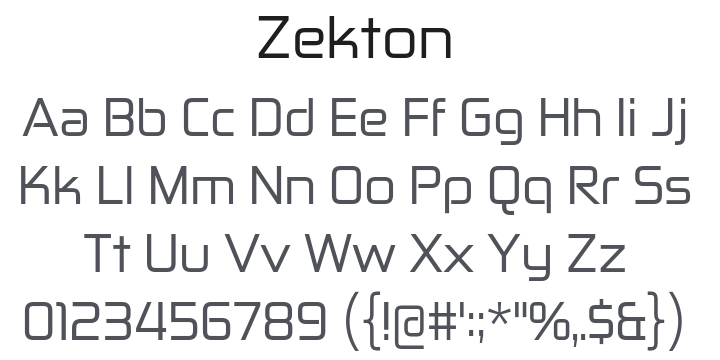 Zekton Font
