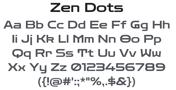 Zen Dots Font