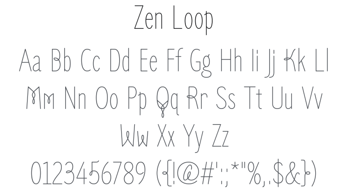Zen Loop Font Family