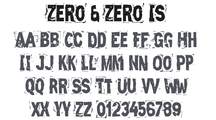 Zero & Zero Is Font