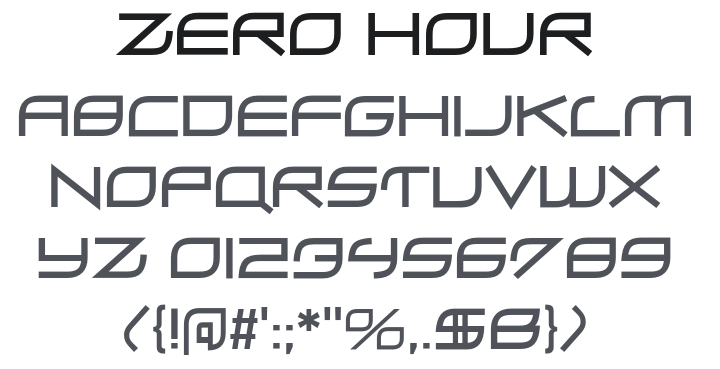 Zero Hour Font