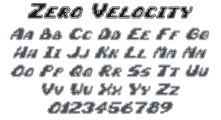 Zero Velocity Font