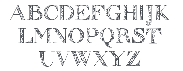 Zierinitialen Font Family