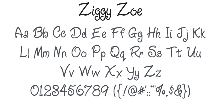 Ziggy Zoe Font