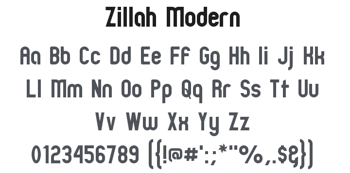 Zillah Modern Font Family