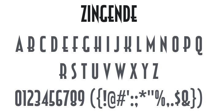 Zingende Font Family