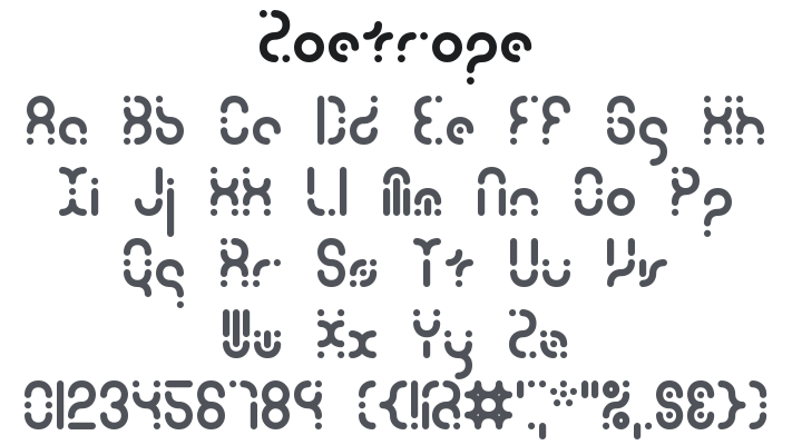 Zoetrope Font