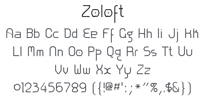 Zoloft Font Family