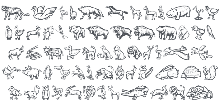 Zoo Woodcuts M Font