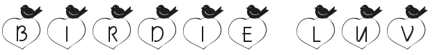 101! Birdie Luv Font Preview