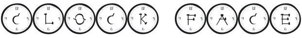 101! Clock Face Font Preview