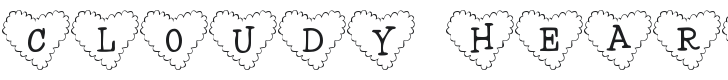101! Cloudy Heartz Font Preview