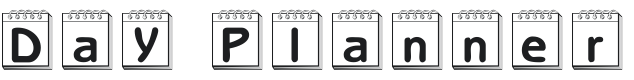 101! Day Planner Font Preview