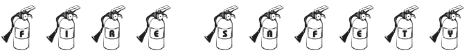 101! Fire Safety Font Preview