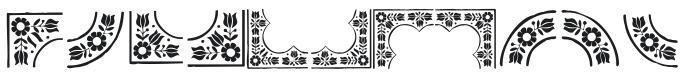 101! Floral Corners 1 Font Preview