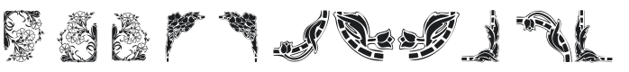 101! Floral Corners 2 Font Preview