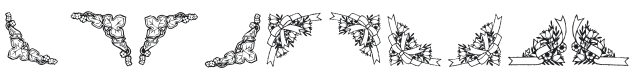 101! Floral Corners 3 Font Preview