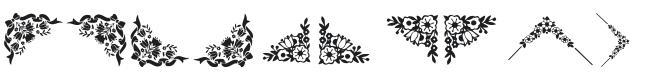 101! Floral Corners 4 Font Preview