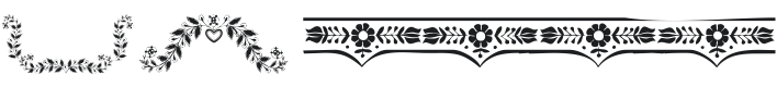 101! Floral Dividers 1 Font Preview