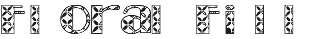 101! Floral Fill Font Preview