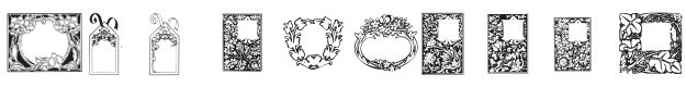 101! Floral Frames 2 Font Preview