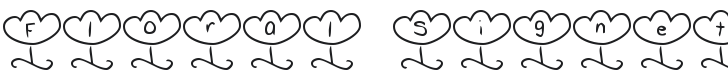 101! Floral Signet Font Preview
