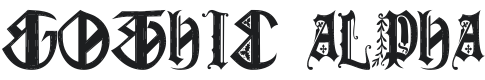 101! Gothic Alpha Font Preview