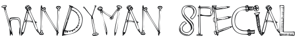 101! Handyman Special Font Preview