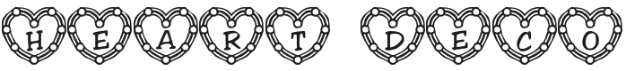 101! Heart Deco Font Preview