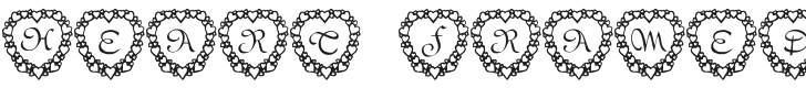 101! Heart Framed Font Preview