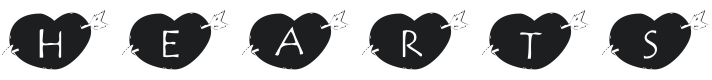 101! Hearts Font Preview