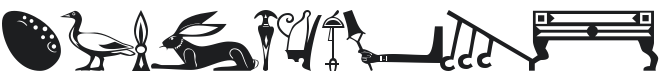 101! Hieroglyphix I Font Preview