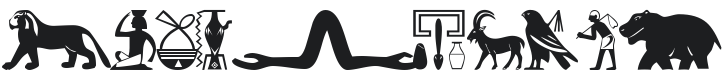 101! Hieroglyphix II Font Preview