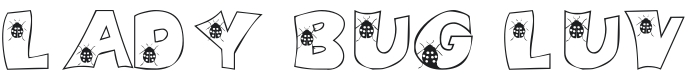 101! Lady Bug Luv Font Preview