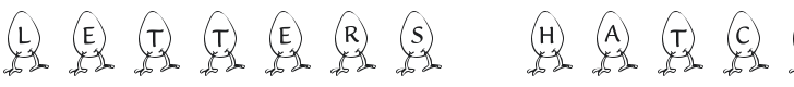 101! Letters Hatchin' Font Preview