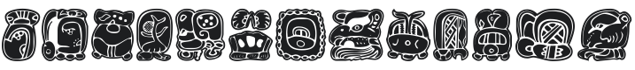 101! Mayan Month Glyphz Font Preview
