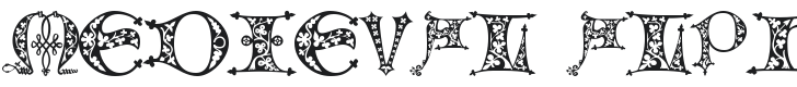101! Medieval Alpha Font Preview
