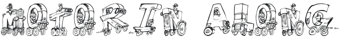 101! Motorin' Along Font Preview