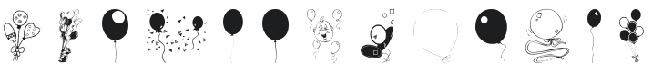 101! Partee Balloonz Font Preview