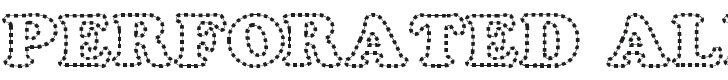 101! Perforated Alpha Font Preview
