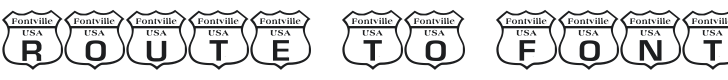 101! Route to Fontville Font Preview