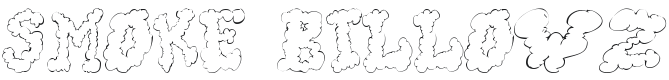 101! Smoke Billowz Font Preview